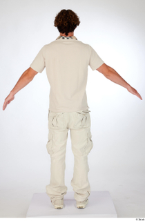 Lyle a-pose beige cargo pants beige polo t shirt beige…